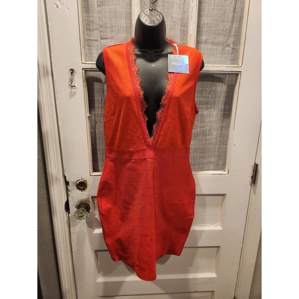 Misguided‎ V Neck Plunge Dress